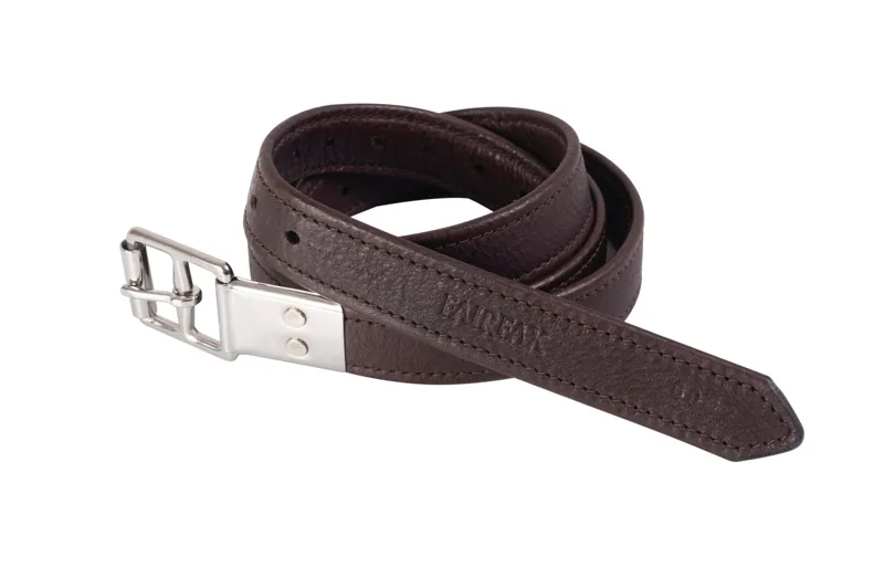 Fairfax Classic Wrapped Hide Stirrup Leathers Brown